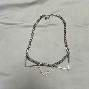 Silver statement necklace